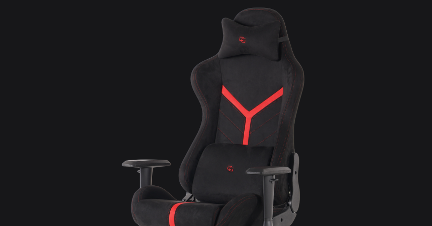 Czarno-czerwona alcantara